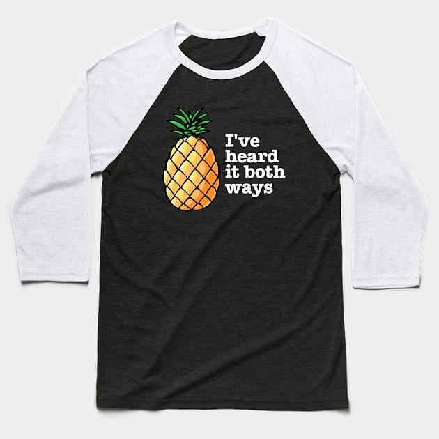 I've heard it both ways | Psych Baseball T-Shirt by cats_foods_tvshows